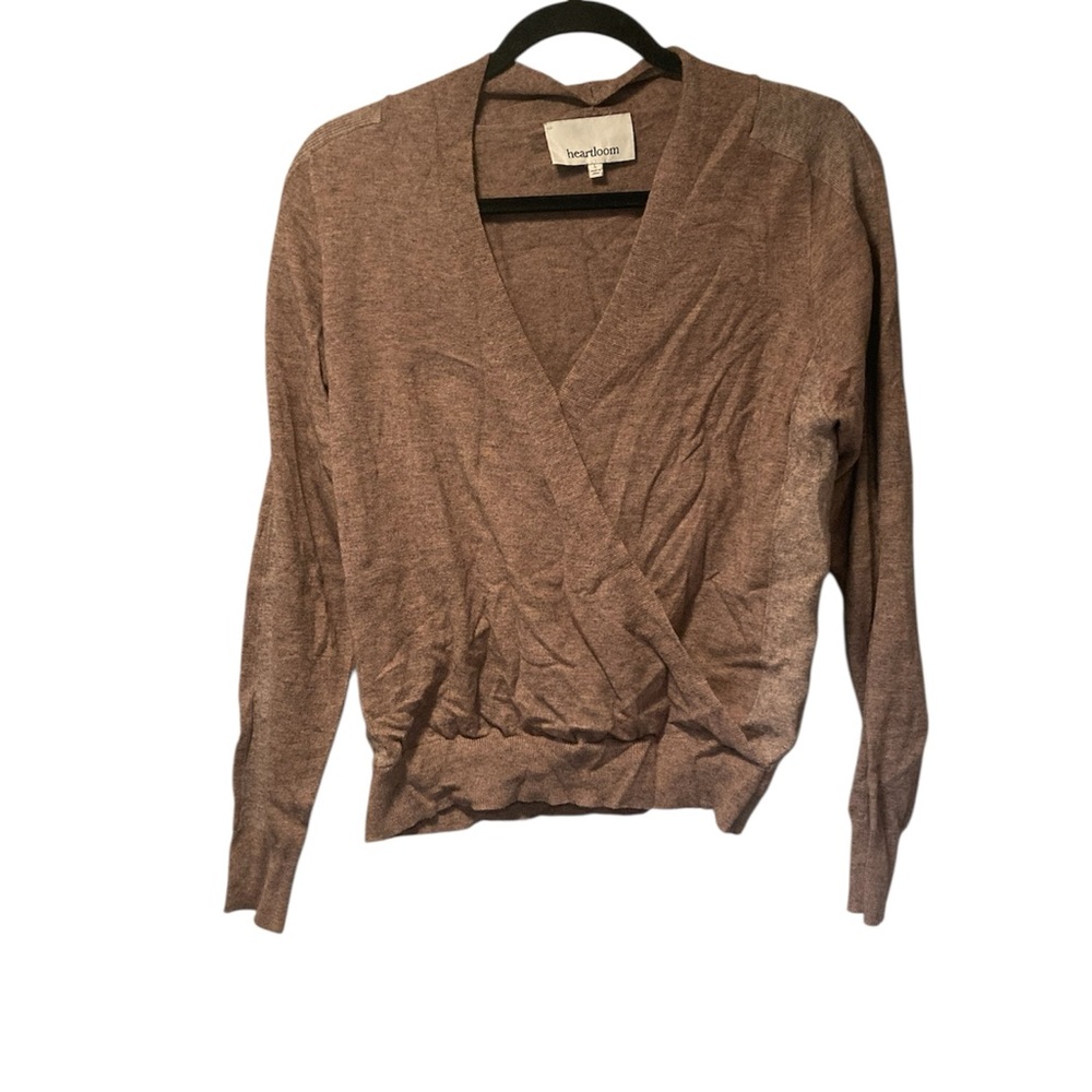 Heartloom V-neck Brown Sweater